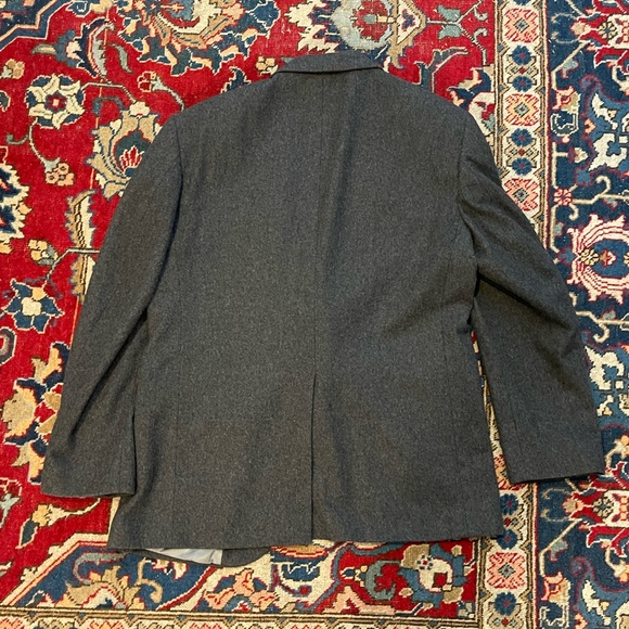 Oscar de la Renta Charcoal Wool Blazer - Picture 4 of 6